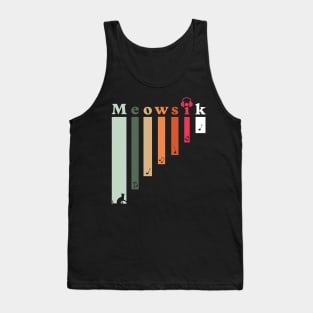 Retro Meowsik-Cat and Music lovers- Tank Top